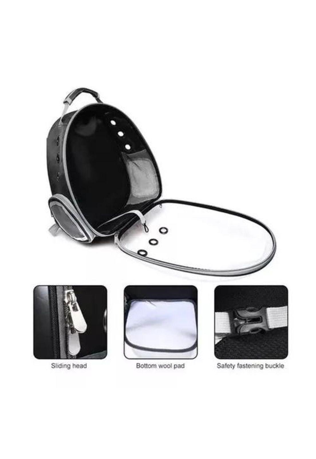 Bolsa de viaje para gatos mochila transparente mascotas amarilla-3