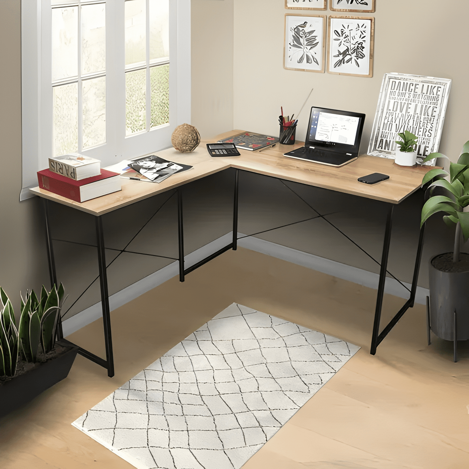 Escritorio minimalista tipo escuadra ejecutivo-2