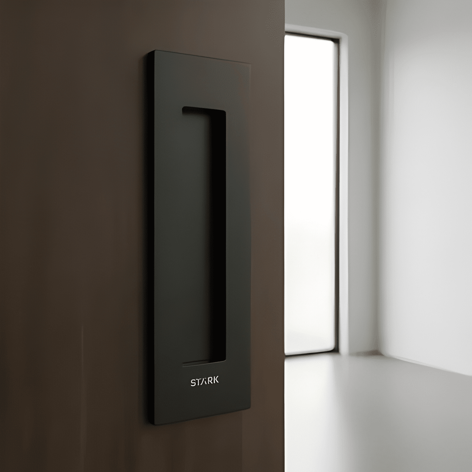 Asa embutida para puertas correderas, negro mate #6-1