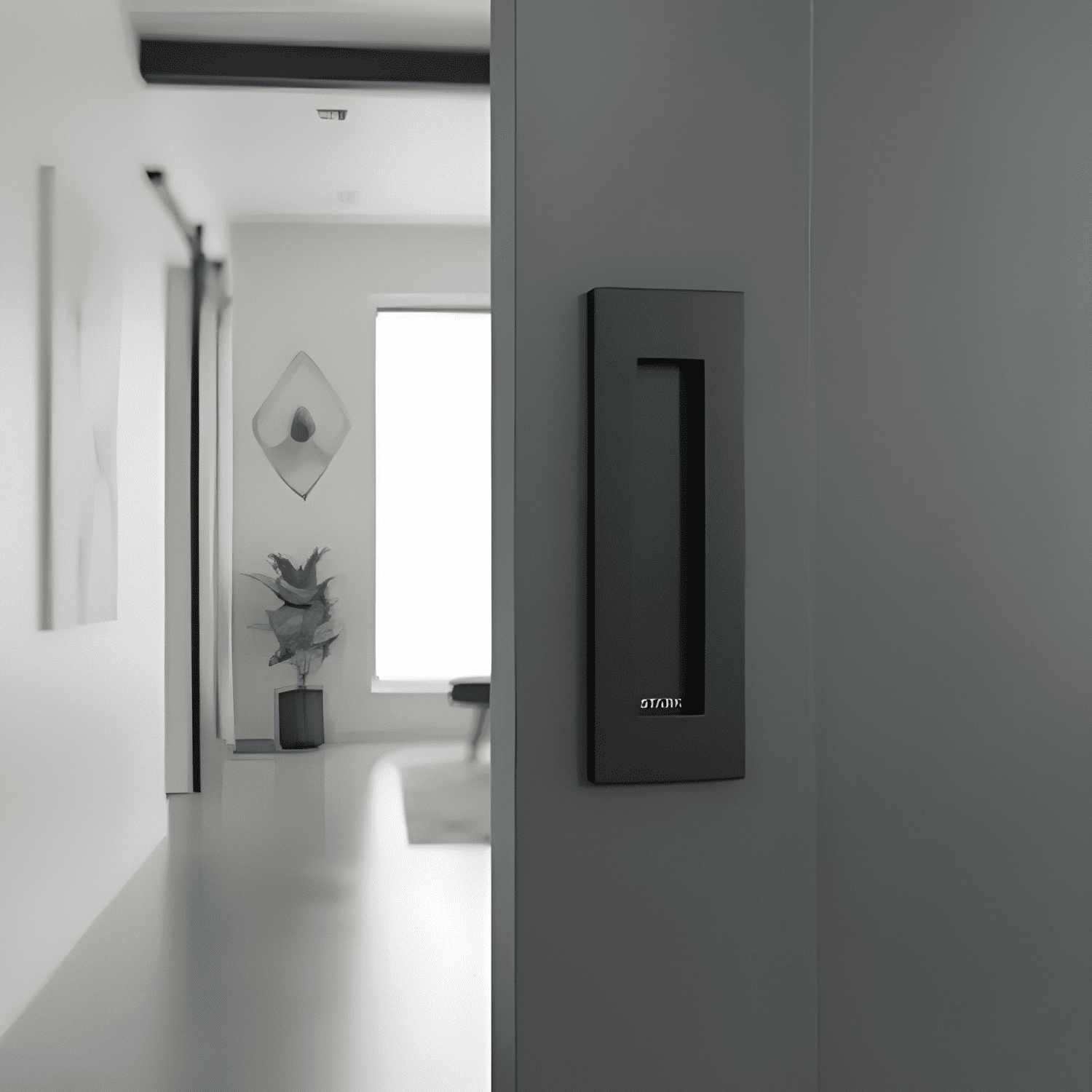 Asa embutida para puertas correderas, negro mate #6-3