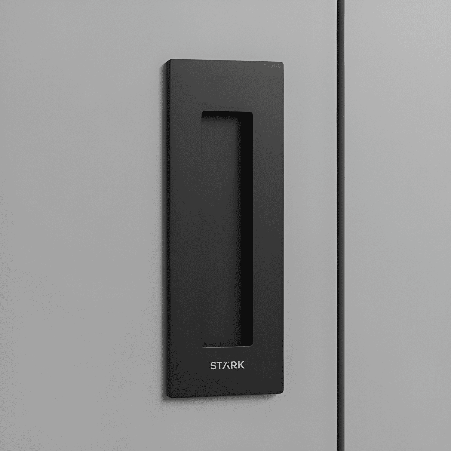 Asa embutida para puertas correderas, negro mate #6-4