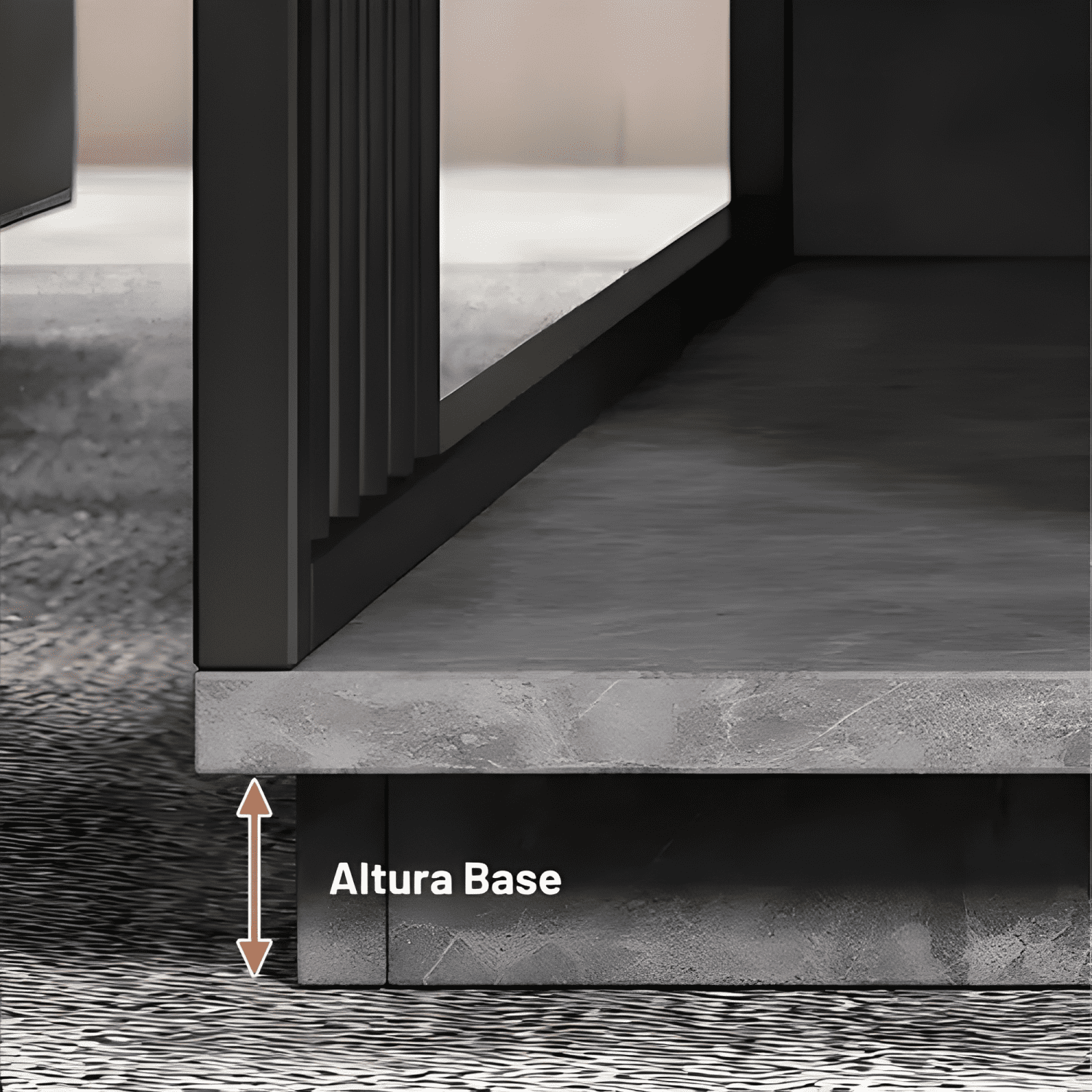 Mesa De Centro Industrial Rectangular Con 2 Niveles Gris #4-3