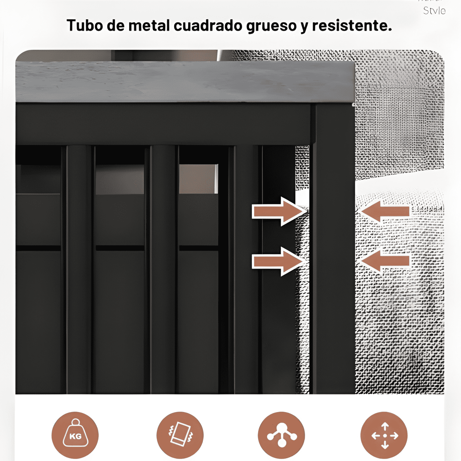 Mesa De Centro Industrial Rectangular Con 2 Niveles Gris #4-4