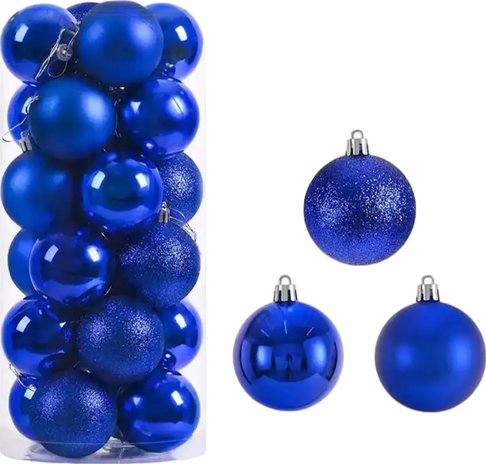 Esferas Bambalinas Para Árbol De Navidad Pack X20 5cm-0