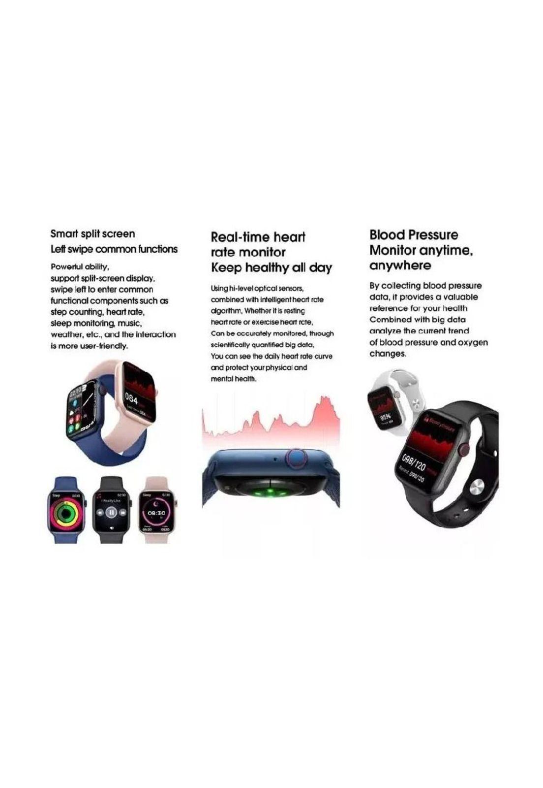 Reloj inteligente pro call serie 7 color rosado-4