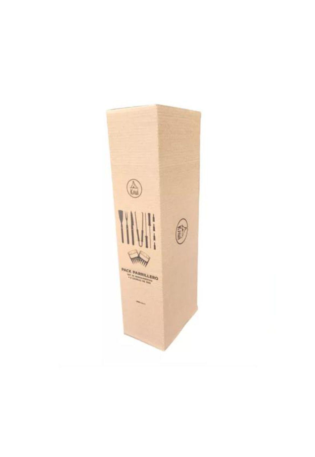 Pack Set Asado Parrilla 10 Uds + 2 Garras De Oso Inox-1