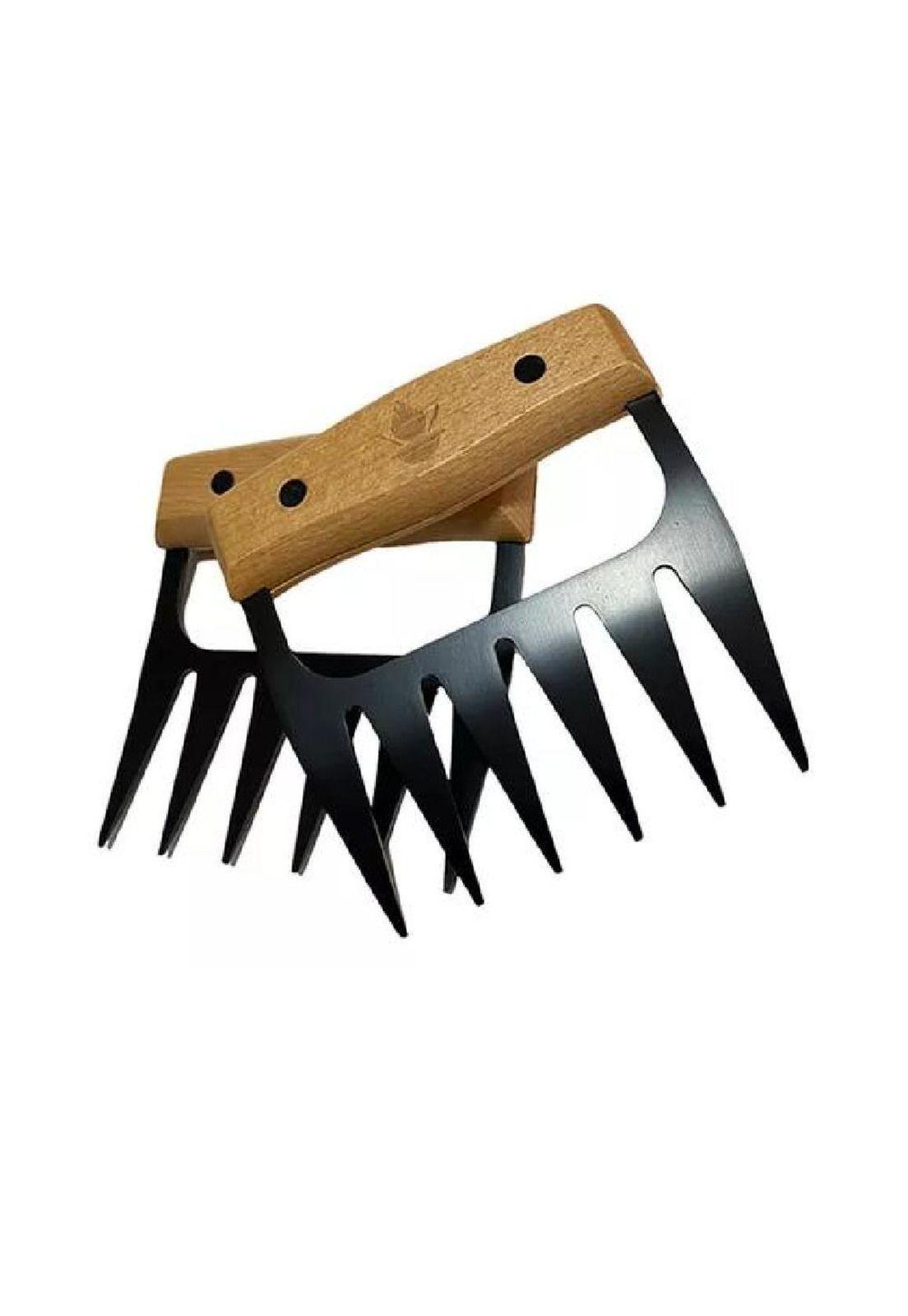 Pack Set Asado Parrilla 10 Uds + 2 Garras De Oso Inox-3