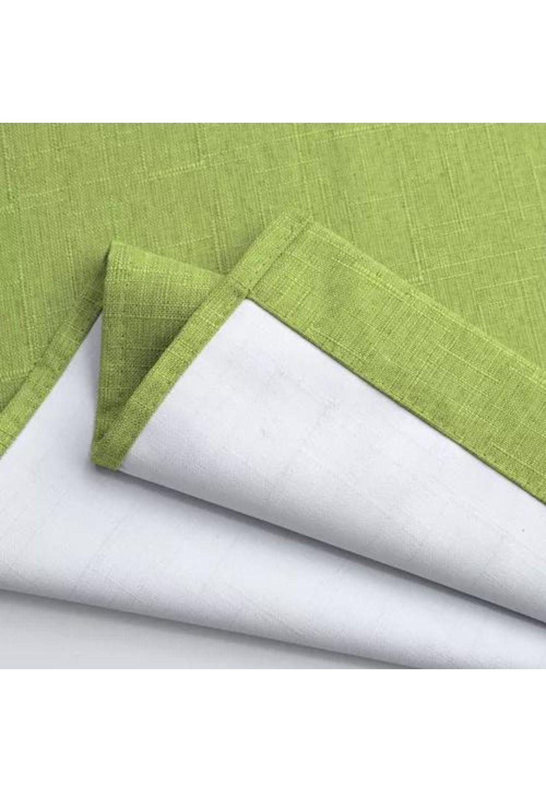 Cortina Lino Con Blackout Engomado Térmica 140x220 Verde-2