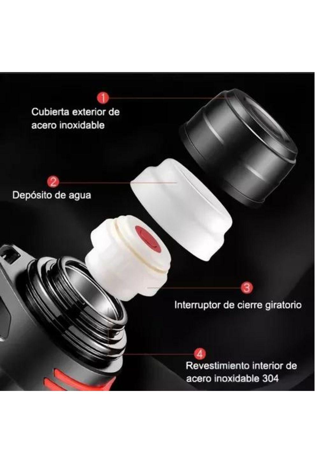 Termo de Acero Inoxidable - 2 Litros, Color Plateado-5