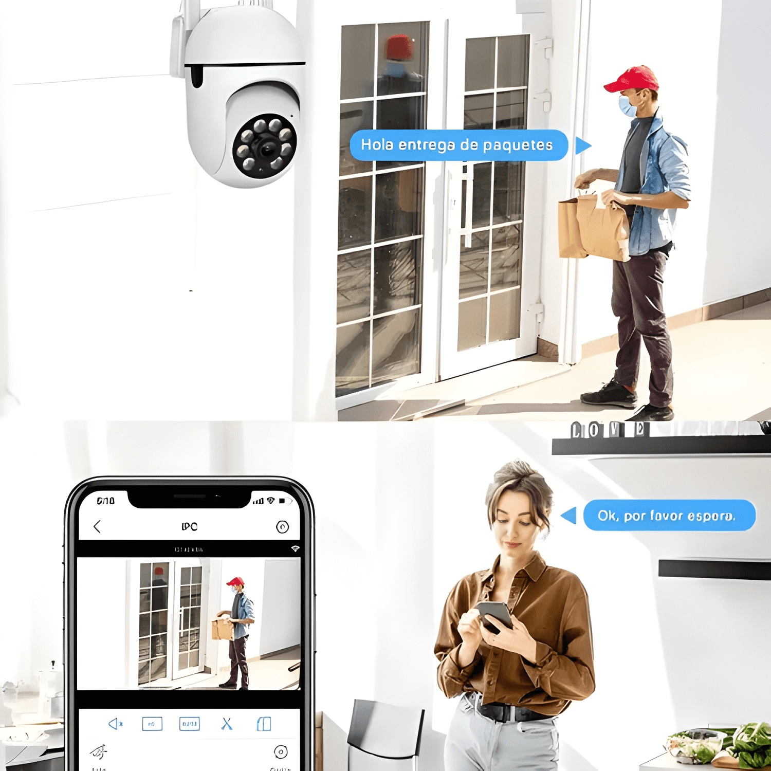 Cámara de Seguridad Exterior 3mp Inalámbrica Hd 360° Plus-2