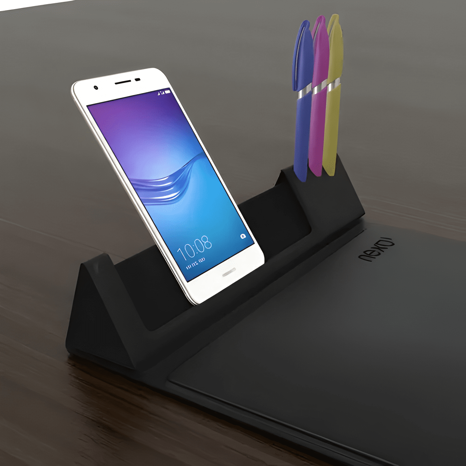 Mouse Pad Soporte Celular Lapicero Cuero Pu Newo Nw-mps01-2
