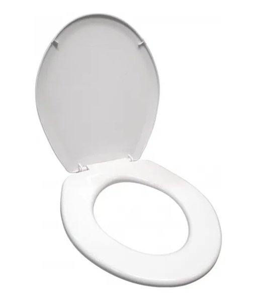Asiento Y Tapa Wc Redondo - Cierre Normal - Hoffens Color Blanco-0