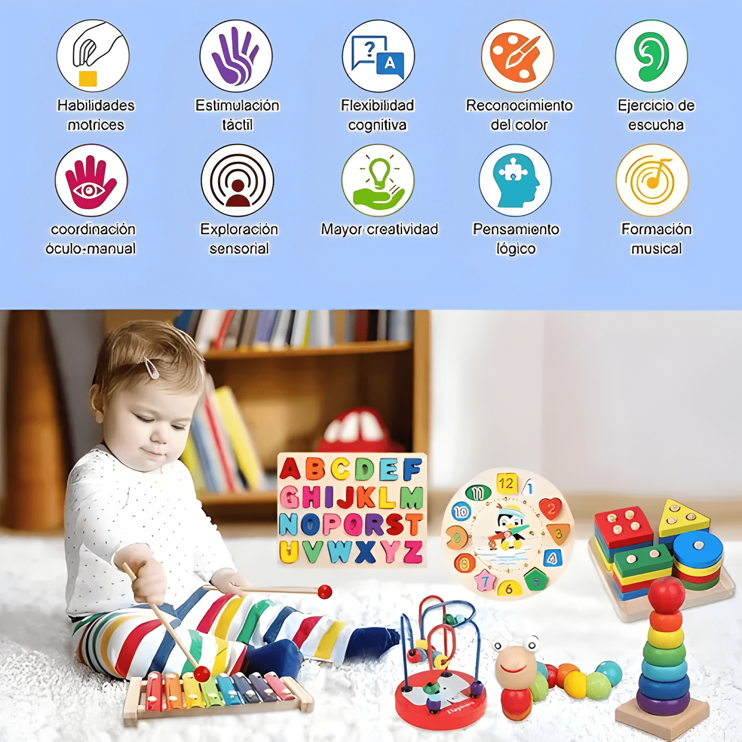 Juguetes de estimulación temprana para niños 9 pcs #11-2