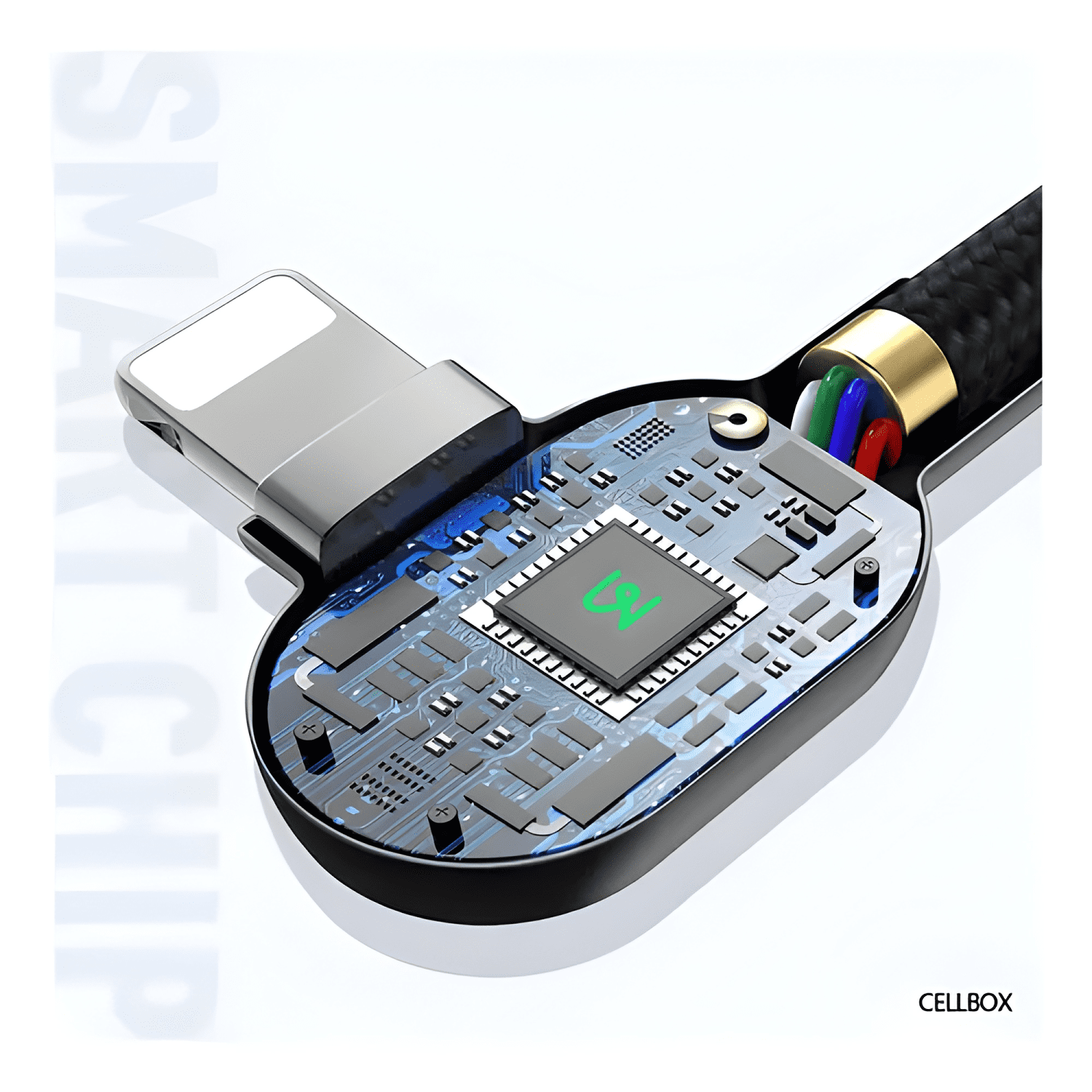 Cable USB tipo c a light-ning 90° cellbox gamer carga-2