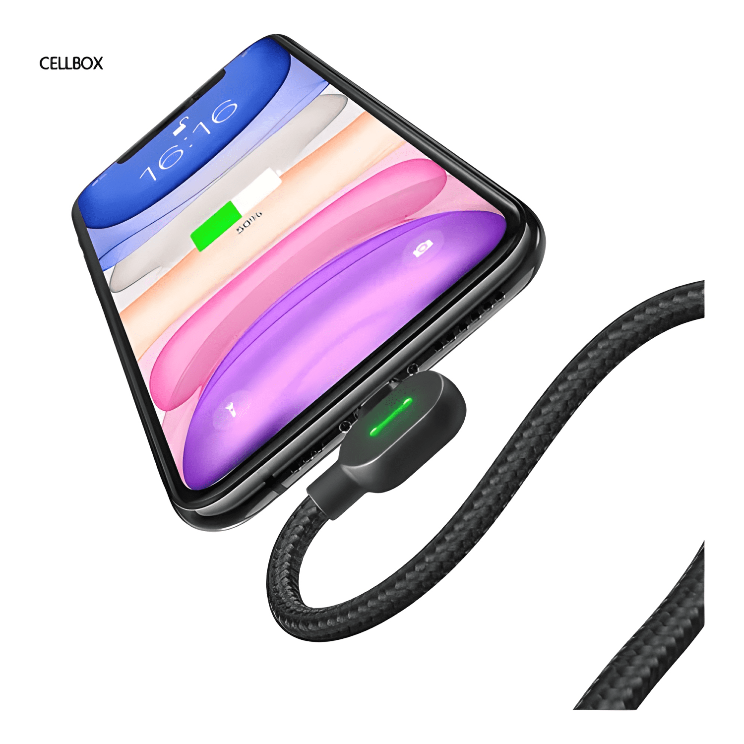 Cable USB tipo c a light-ning 90° cellbox gamer carga-4