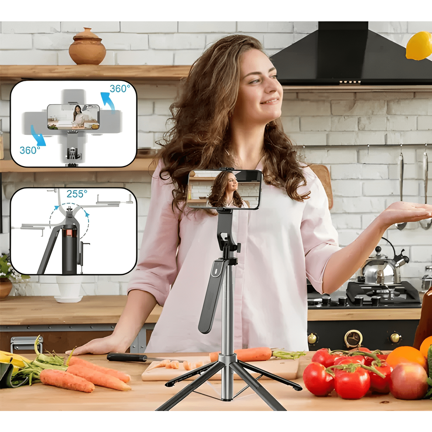 Trípode Inteligente AI Seguimiento Facial Automático 360 #1-2