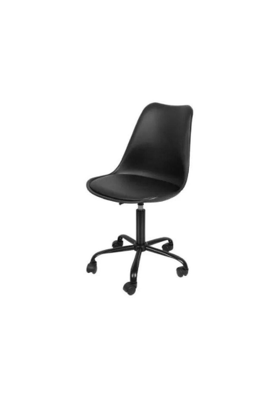 Silla de oficina Big Room Eames con ruedas minimalista color negro-0
