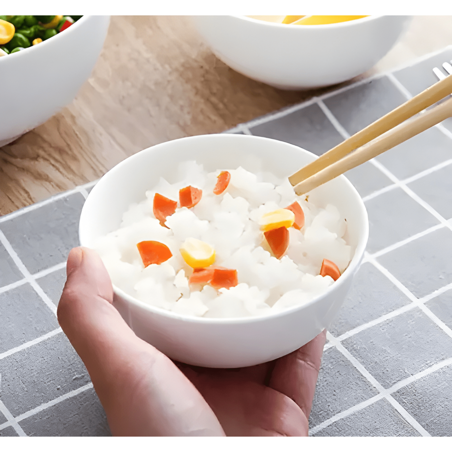 Pack 6 pocillo bowl cuenco de melamina cocina 400ml Blanco-2