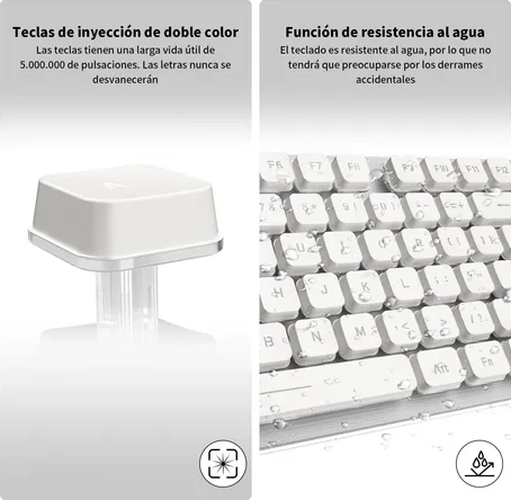 Teclado L1 mecánico membrana silencioso con luces-1