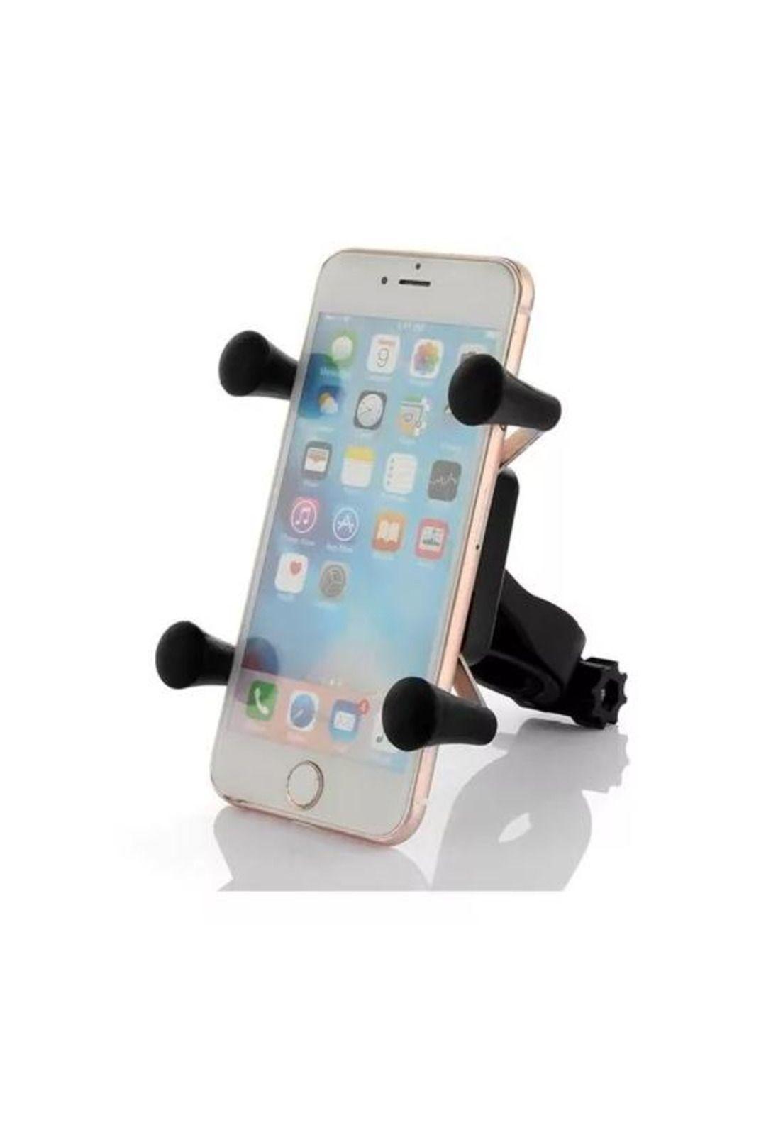 Soporte porta celular universal para bicicleta y moto, color negro-2