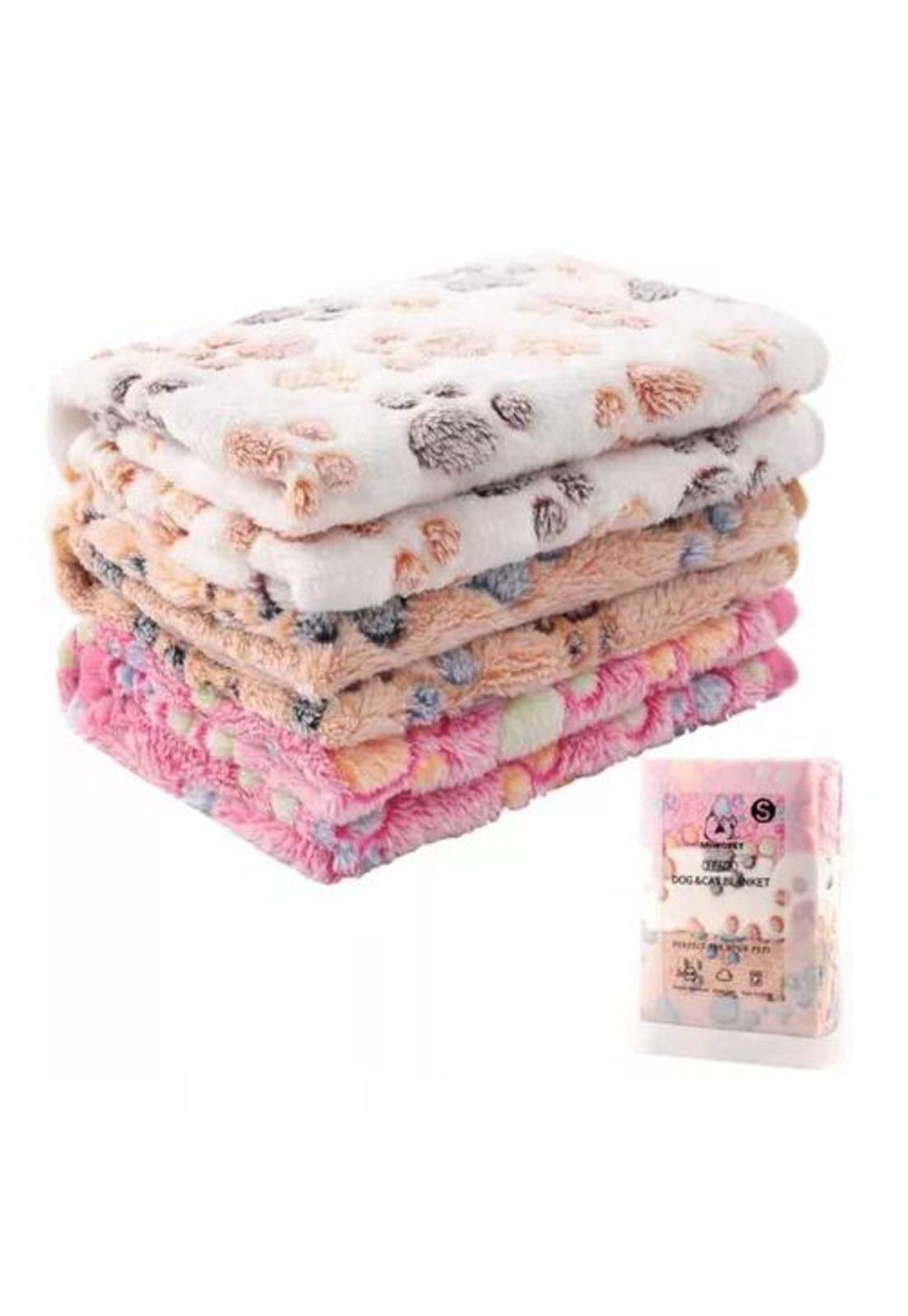 Pack de 3 mantas cálidas para mascotas 60x60 rosa-5