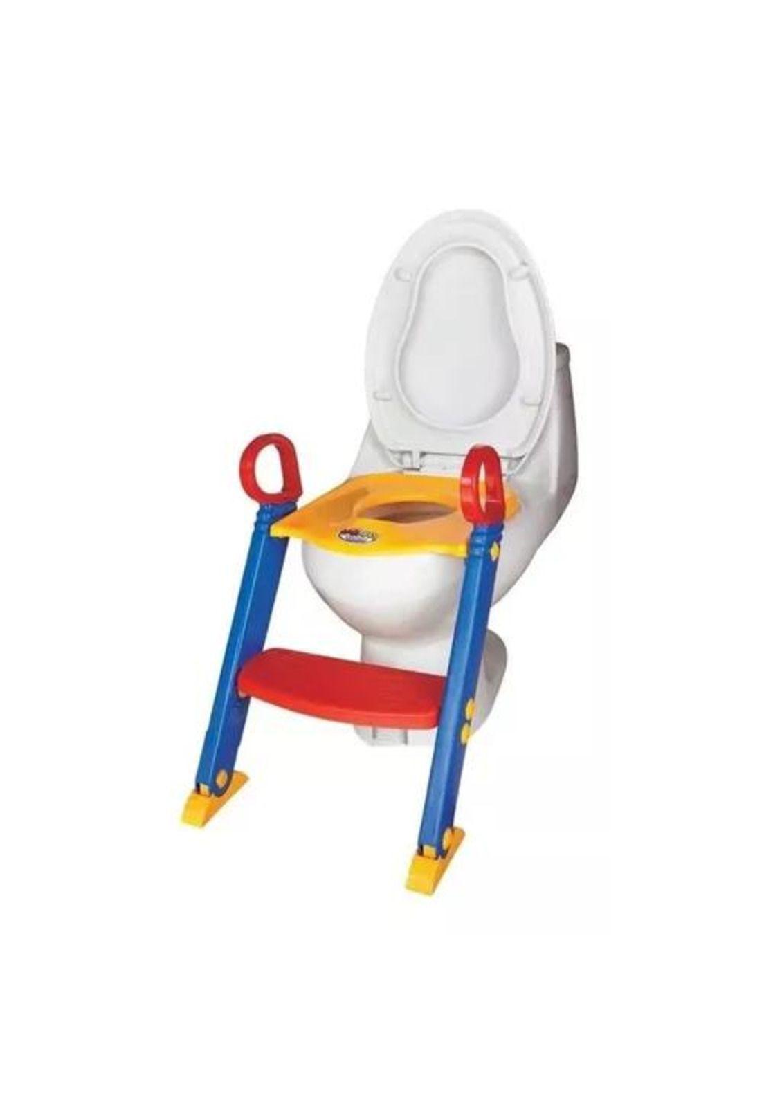 Asiento Adaptador Escalera - Inodoro WC para Niños, Color Amarillo-0