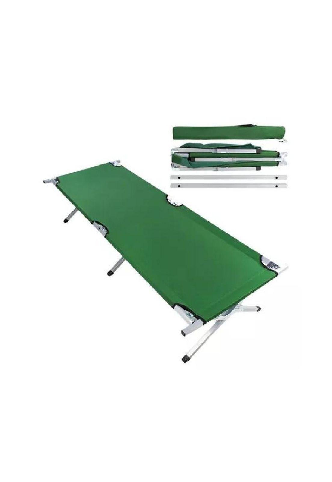 Catre cama campaña camping plegable portátil outdoor militar verde-1