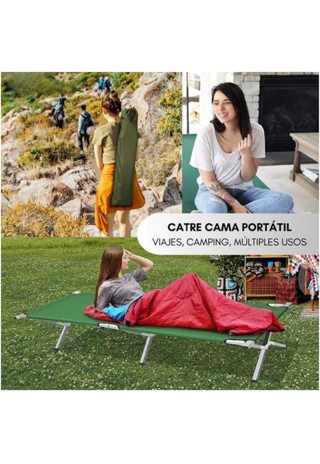 Catre cama campaña camping plegable portátil outdoor militar verde-7