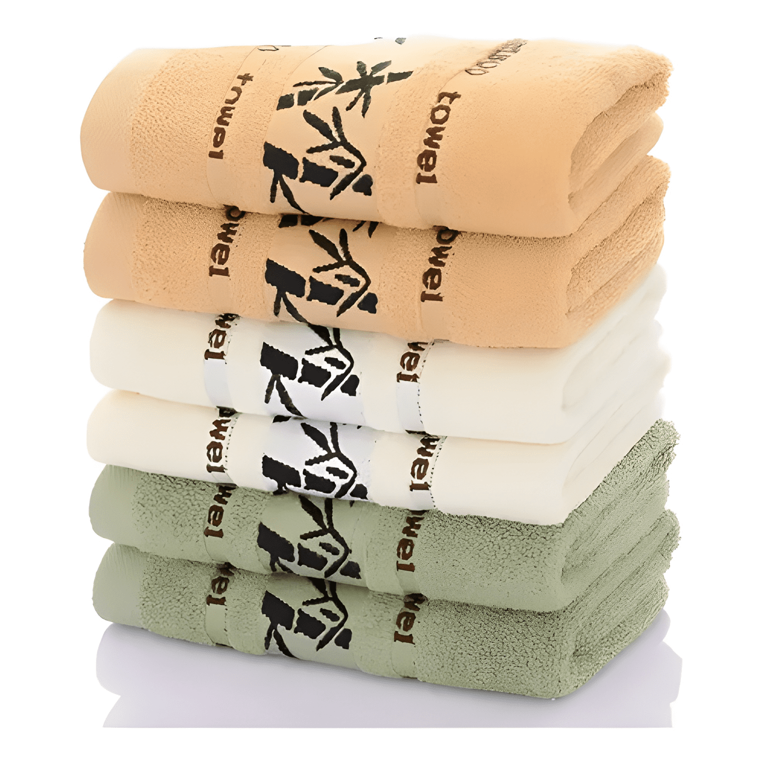 Set 6 toalla de baño algodón bamboo súper suaves 140*70cm #2-0