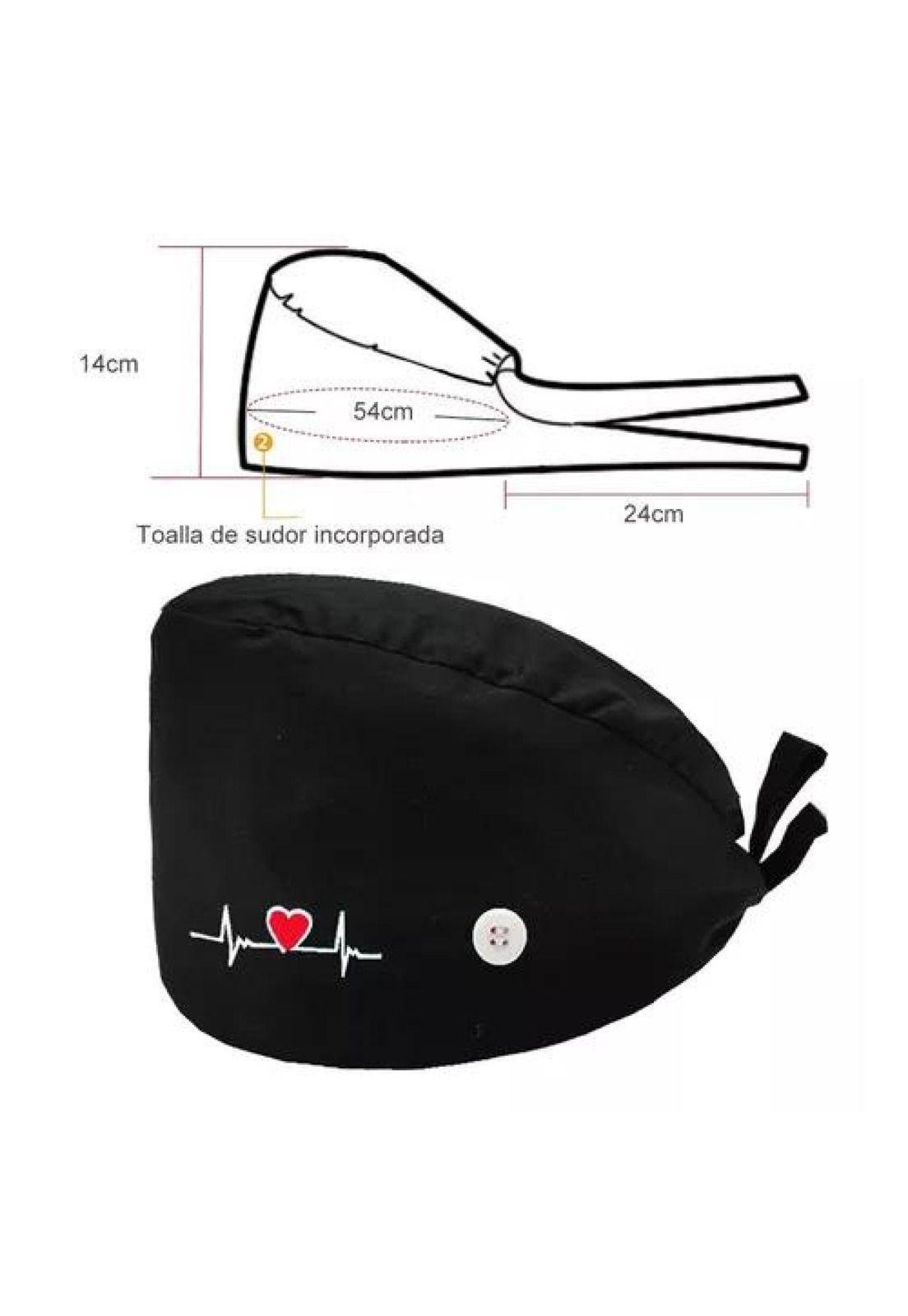 Cofia clínica, gorro quirúrgico, 95% algodón, 5% lycra, uniformes, color azul-4