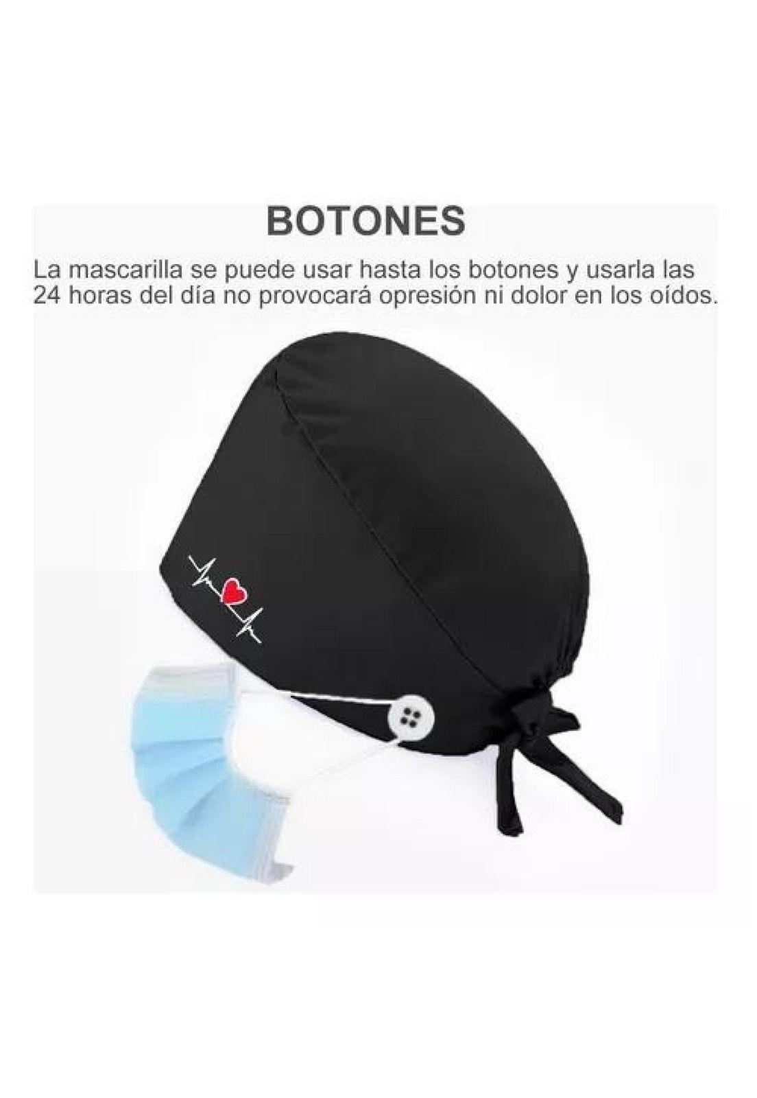 Cofia clínica, gorro quirúrgico, 95% algodón, 5% lycra, uniformes, color azul-6