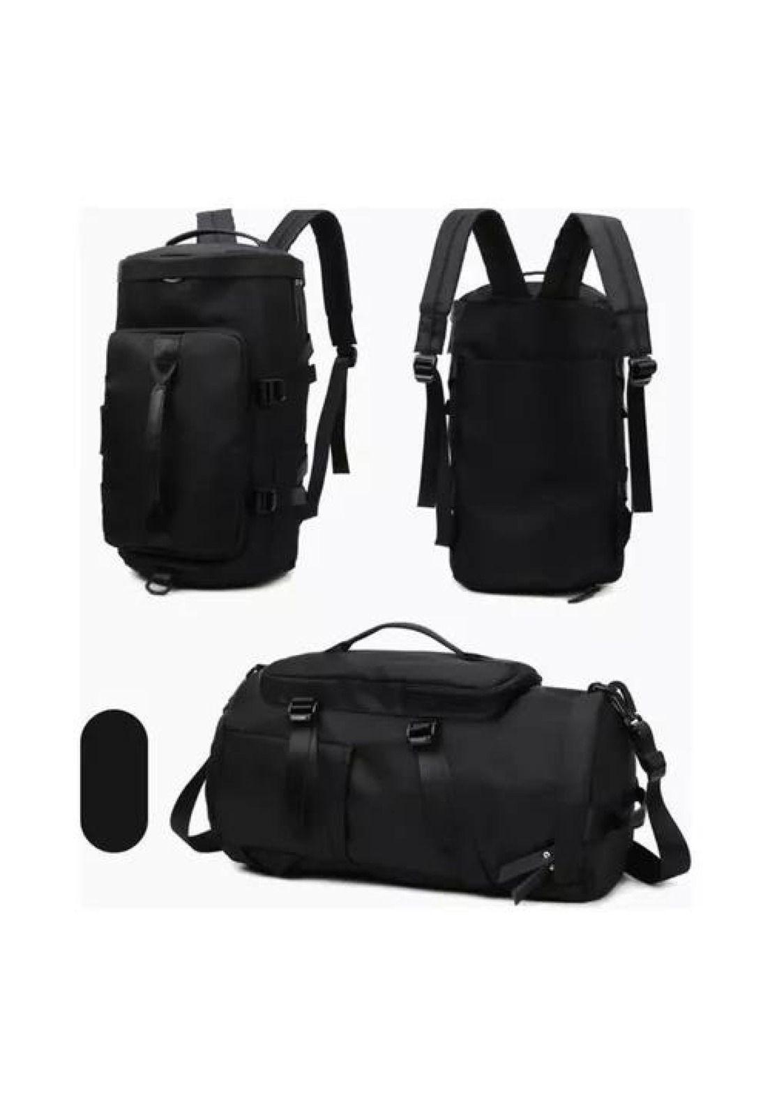 Bolso de Viaje Impermeable - Mochila Multiusos - Hombro para Gimnasio - Color Negro-2