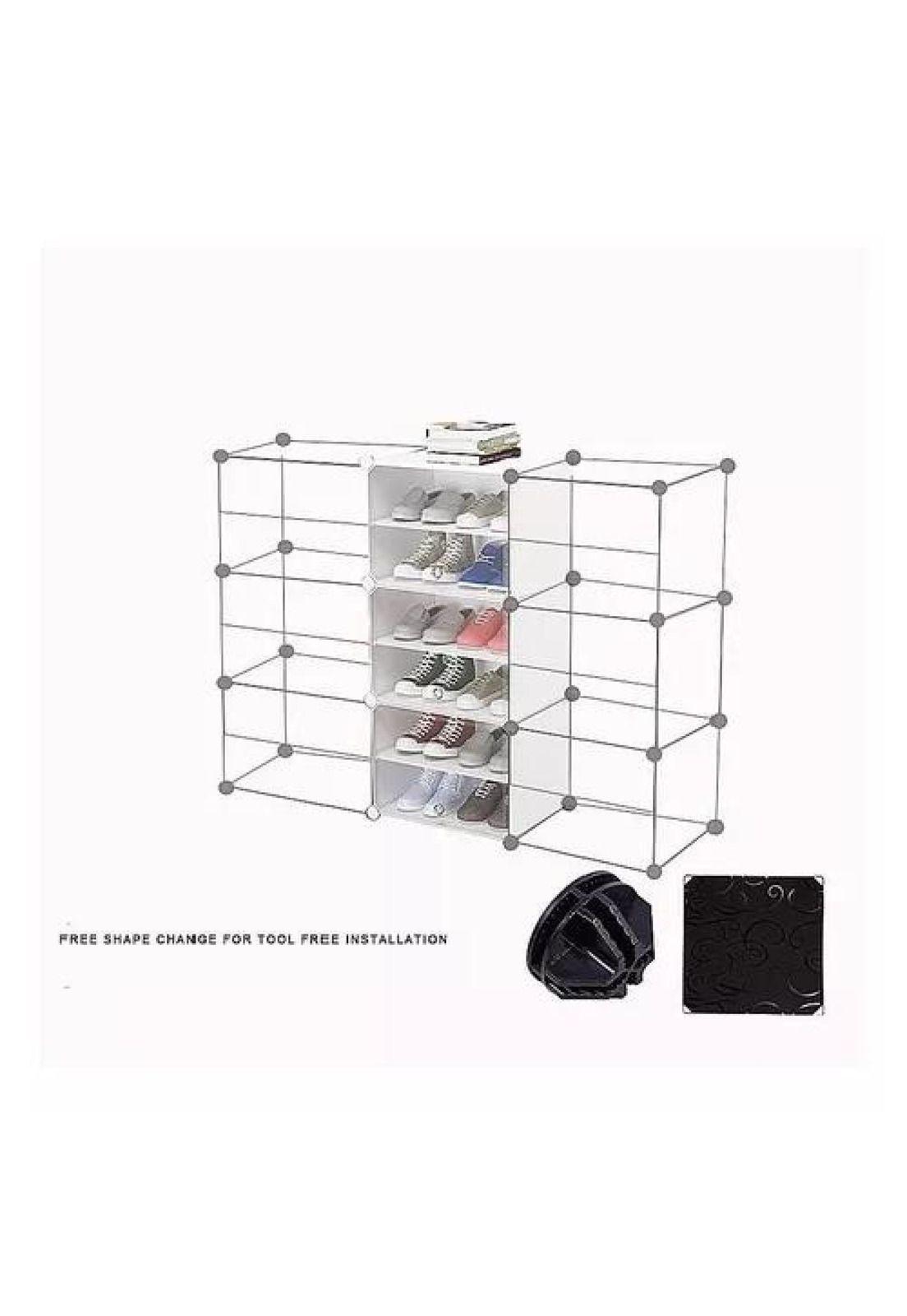 Zapatero organizador armable combinación libre 6n negro-1