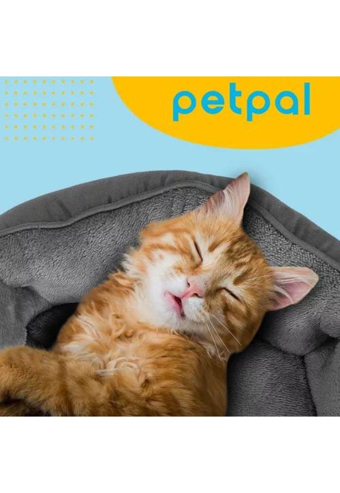 Cama ultrasuave antiestrés para mascotas perros y gatos gris-6