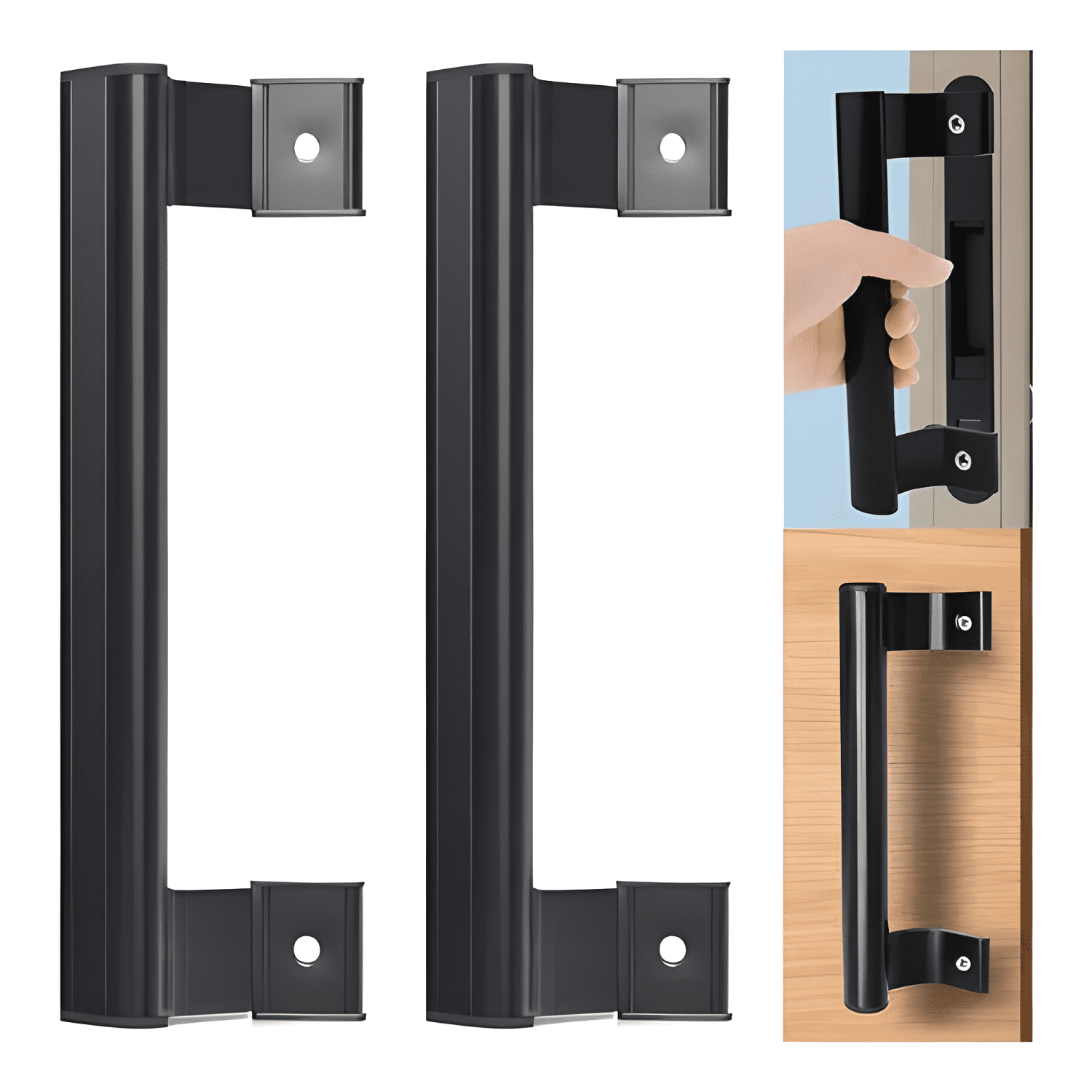 Manillón doble acero inoxidable 20 cm para madera 2u-0