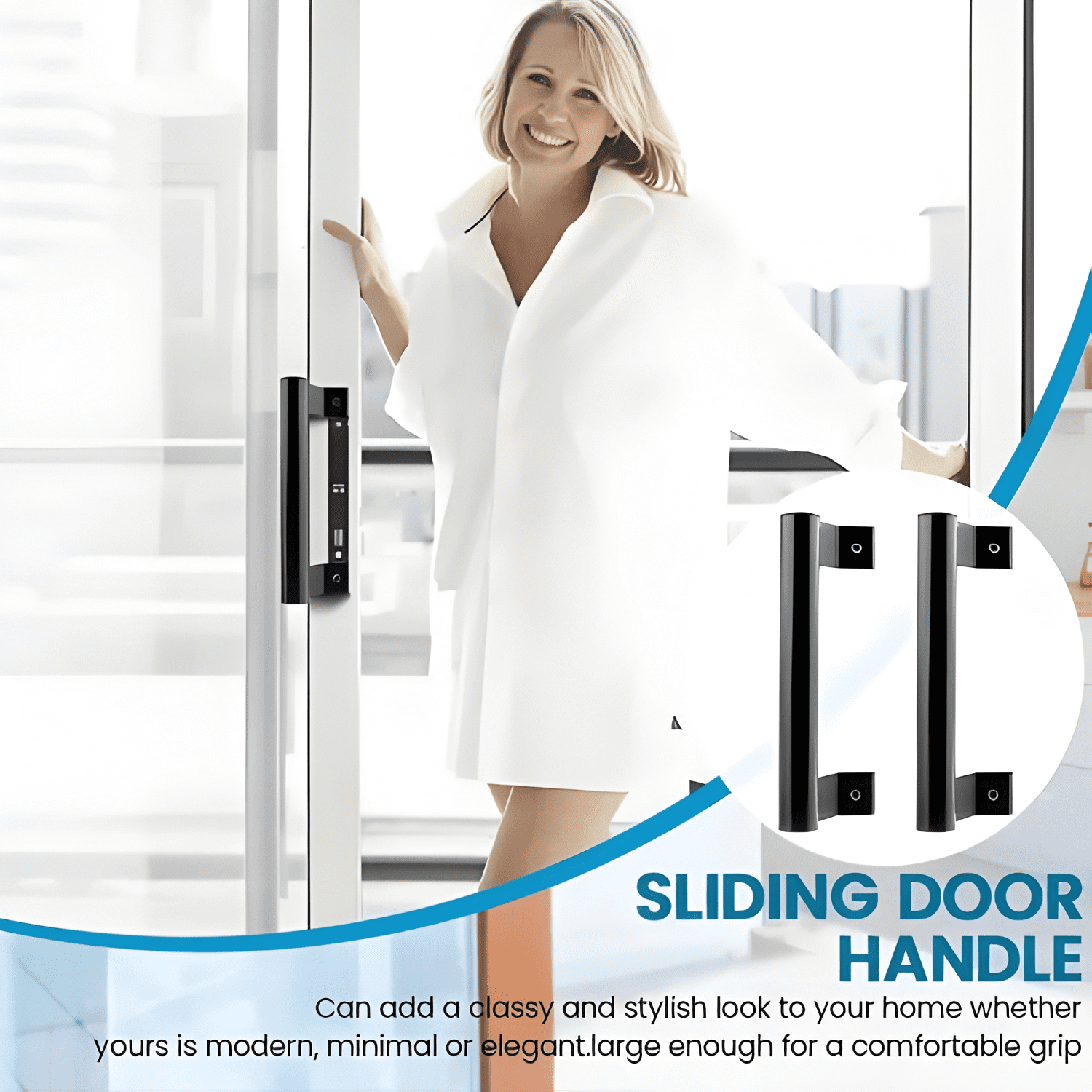 Manillón doble acero inoxidable 20 cm para madera 2u-2