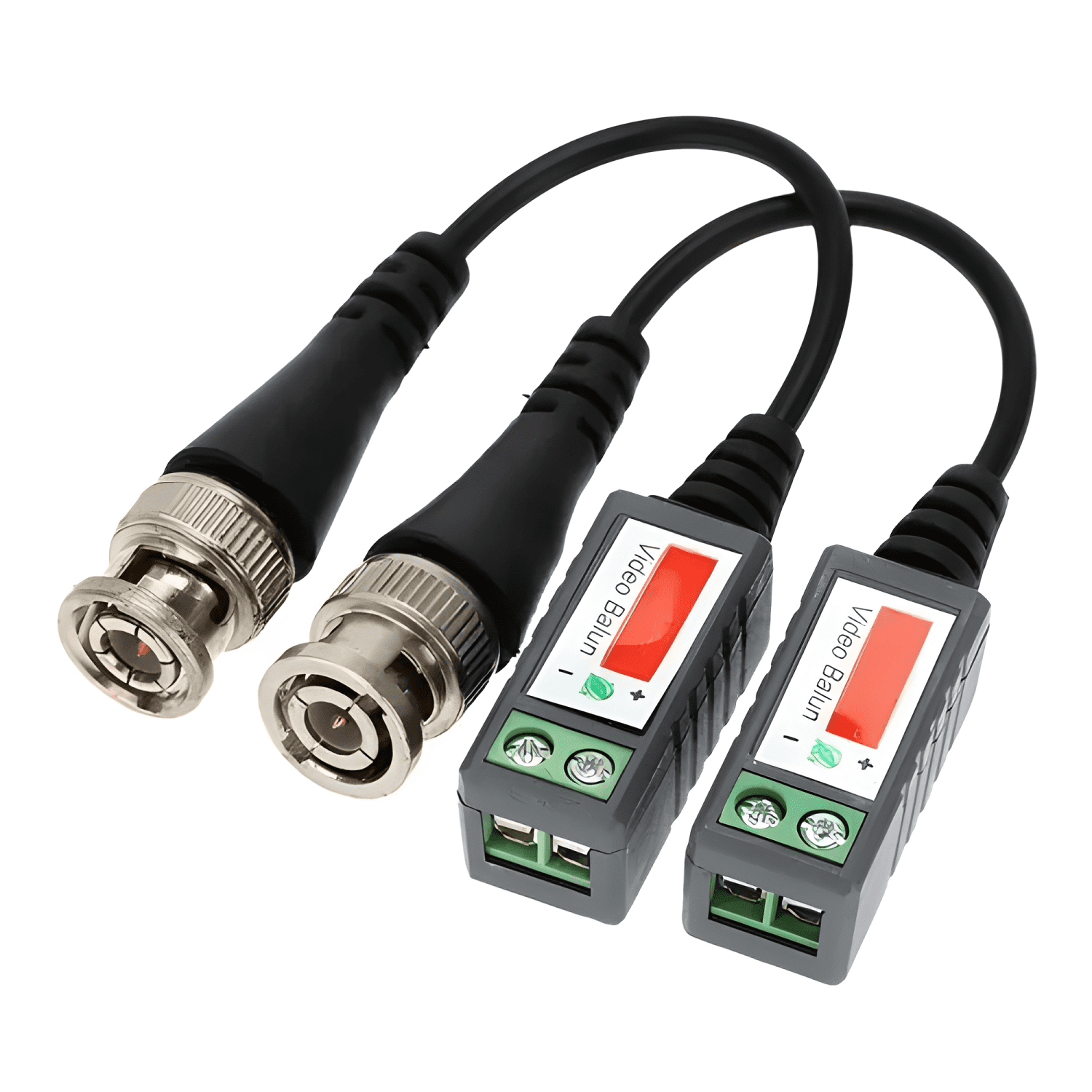 X4 Par Video Balun Pasivo Cable 720p 1080p Hdcvi Ahd Gris-0