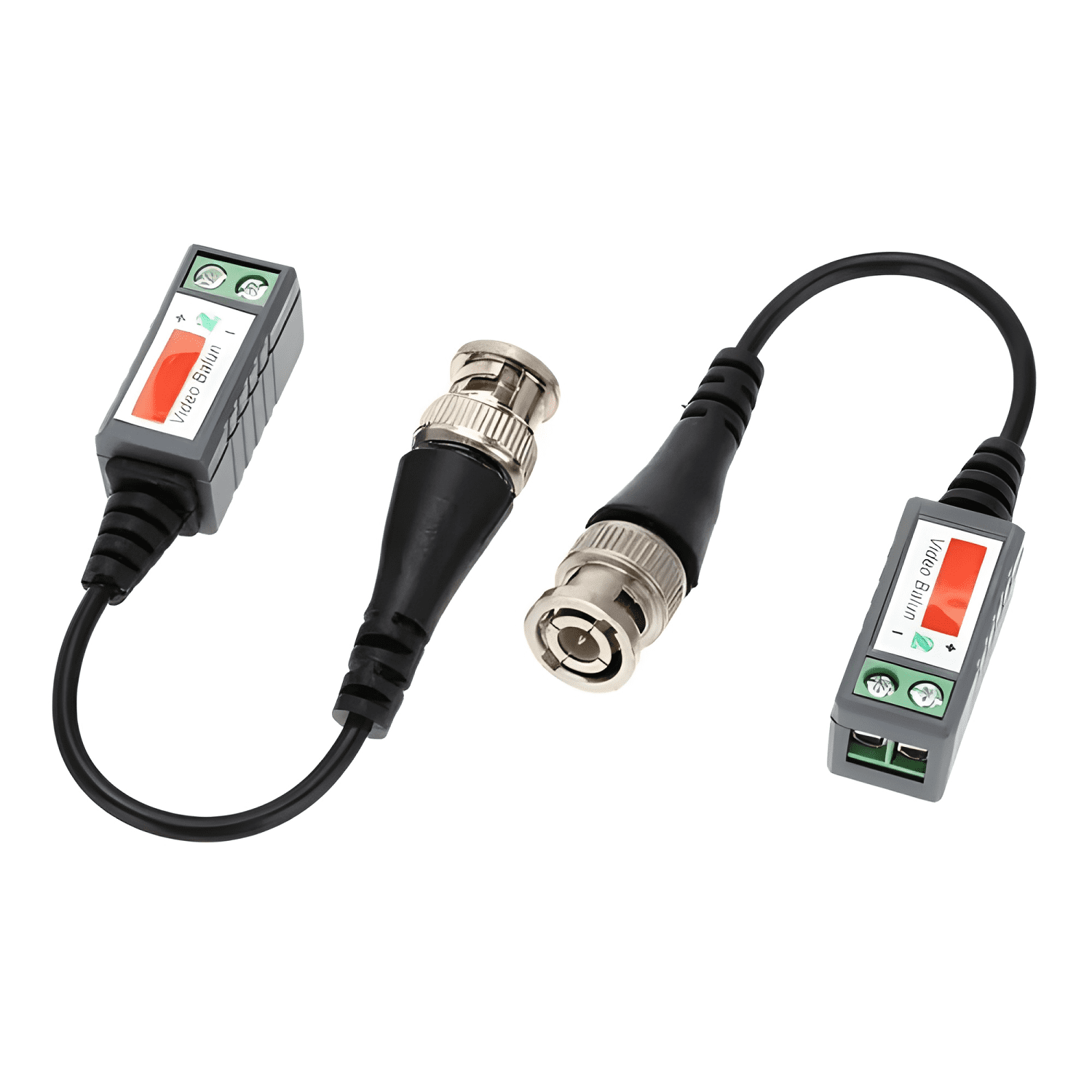 X4 Par Video Balun Pasivo Cable 720p 1080p Hdcvi Ahd Gris-3
