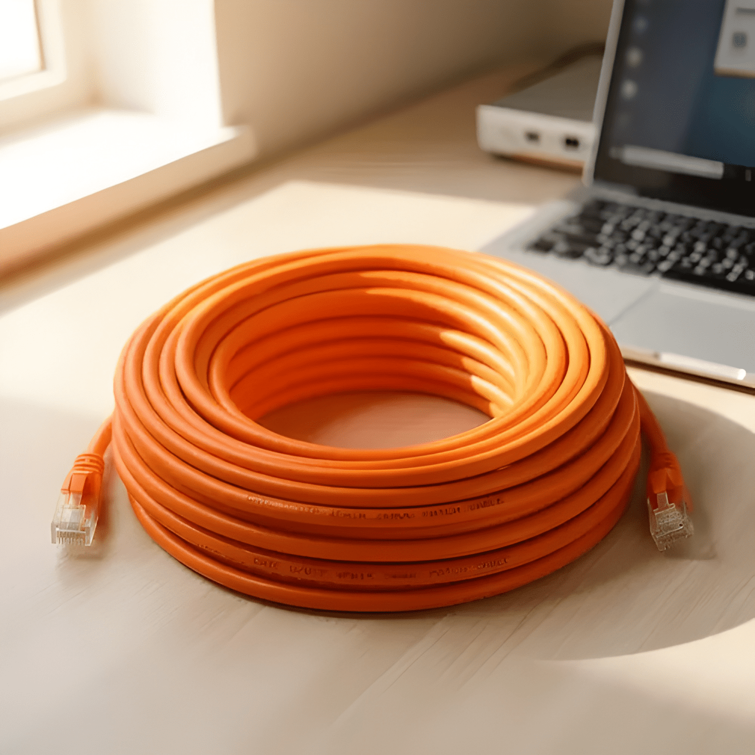 Cable De Red Cat6 Rj45 30metros Cable Internet Naranja #11-2