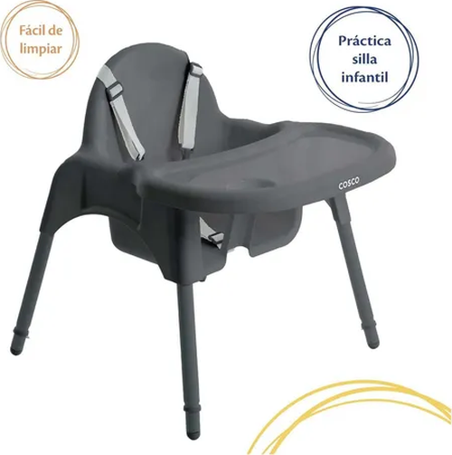 Silla alta bebé Cosco Cook color gris-1