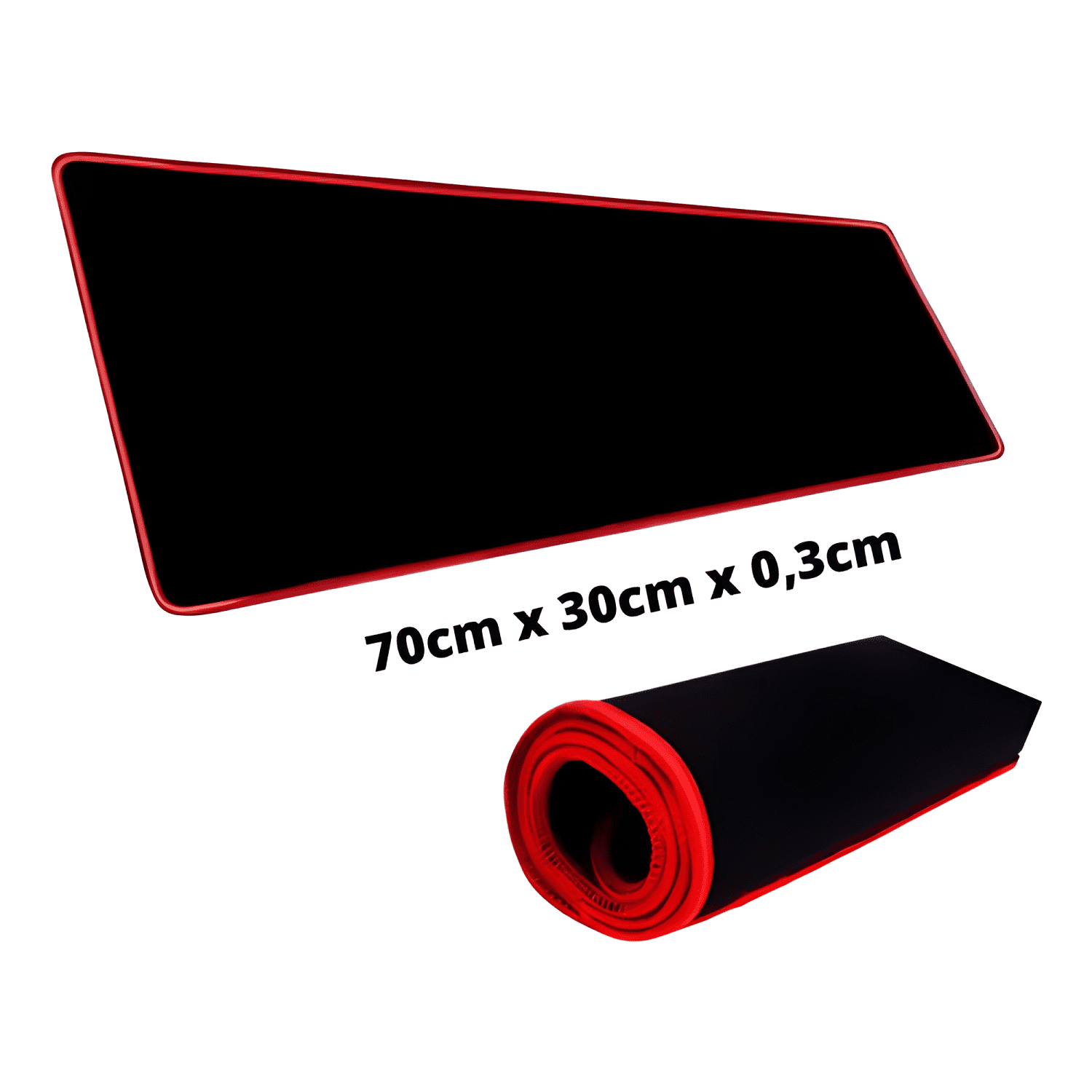 Mouse Pad Gamer Xl Antideslizante Negro Borde Cosido Negro-3