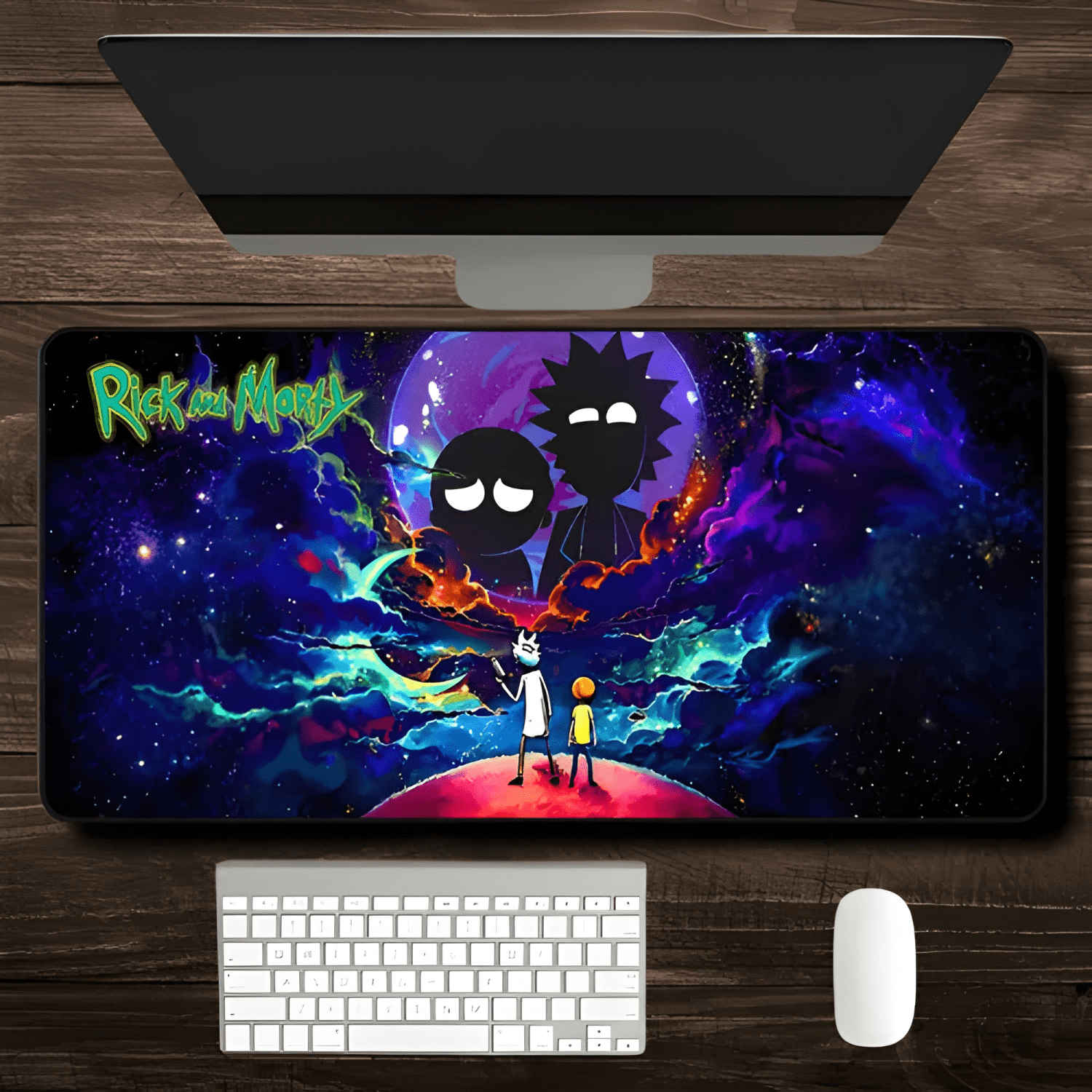 Mouse Pad Gamer Xxl Gran Diseño Rick y Morty 80x40 Cm-1