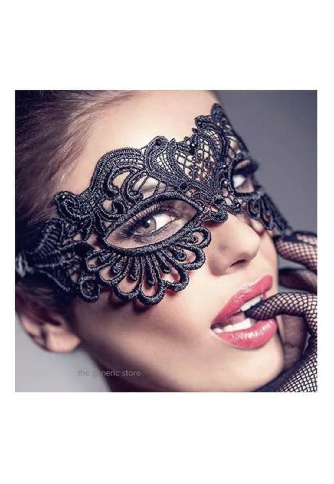 Antifaz de encaje sexy, ideal para fiestas de disfraces-1