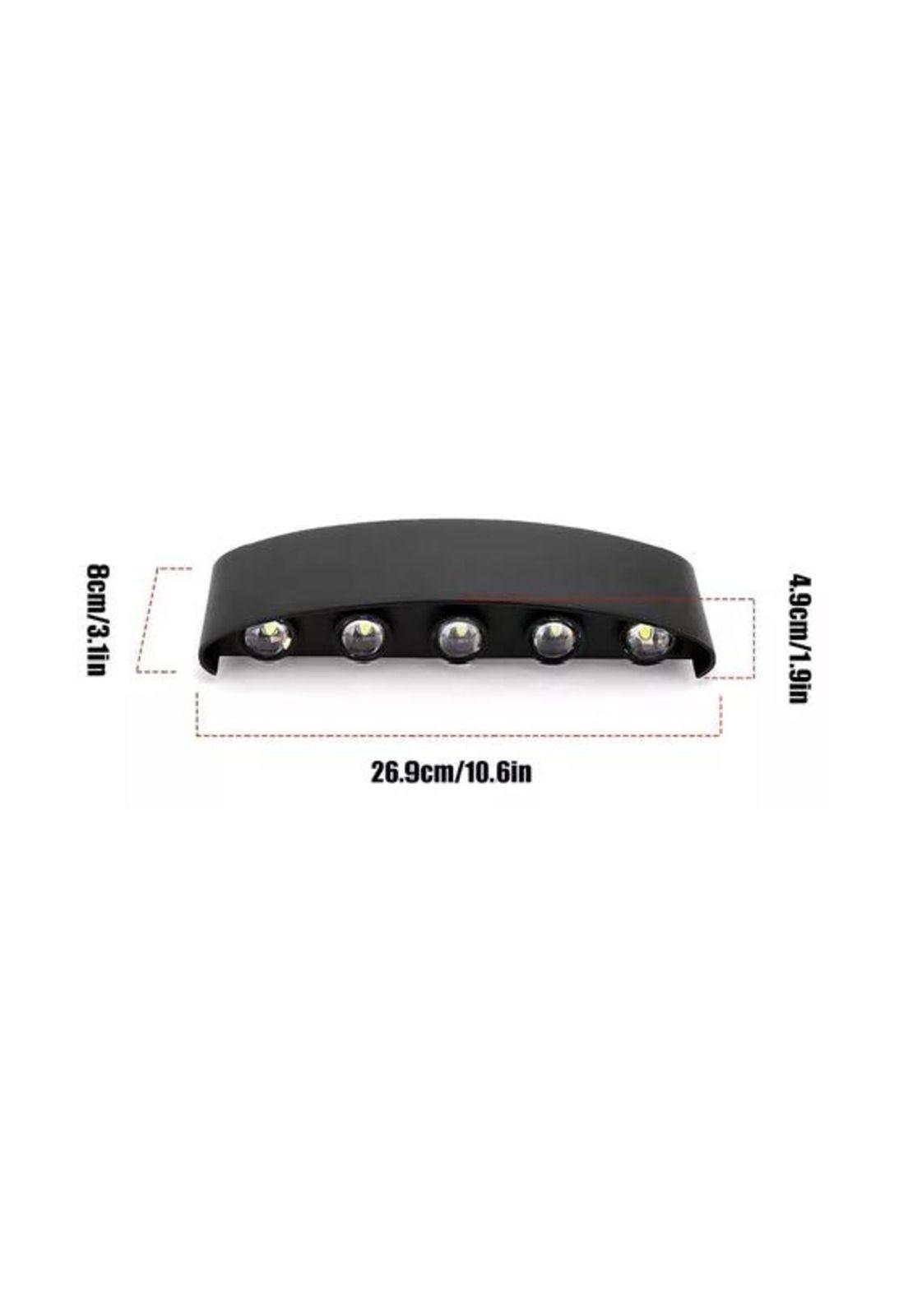 Lámpara pared led arqueada moderna con focos flotantes negro-1