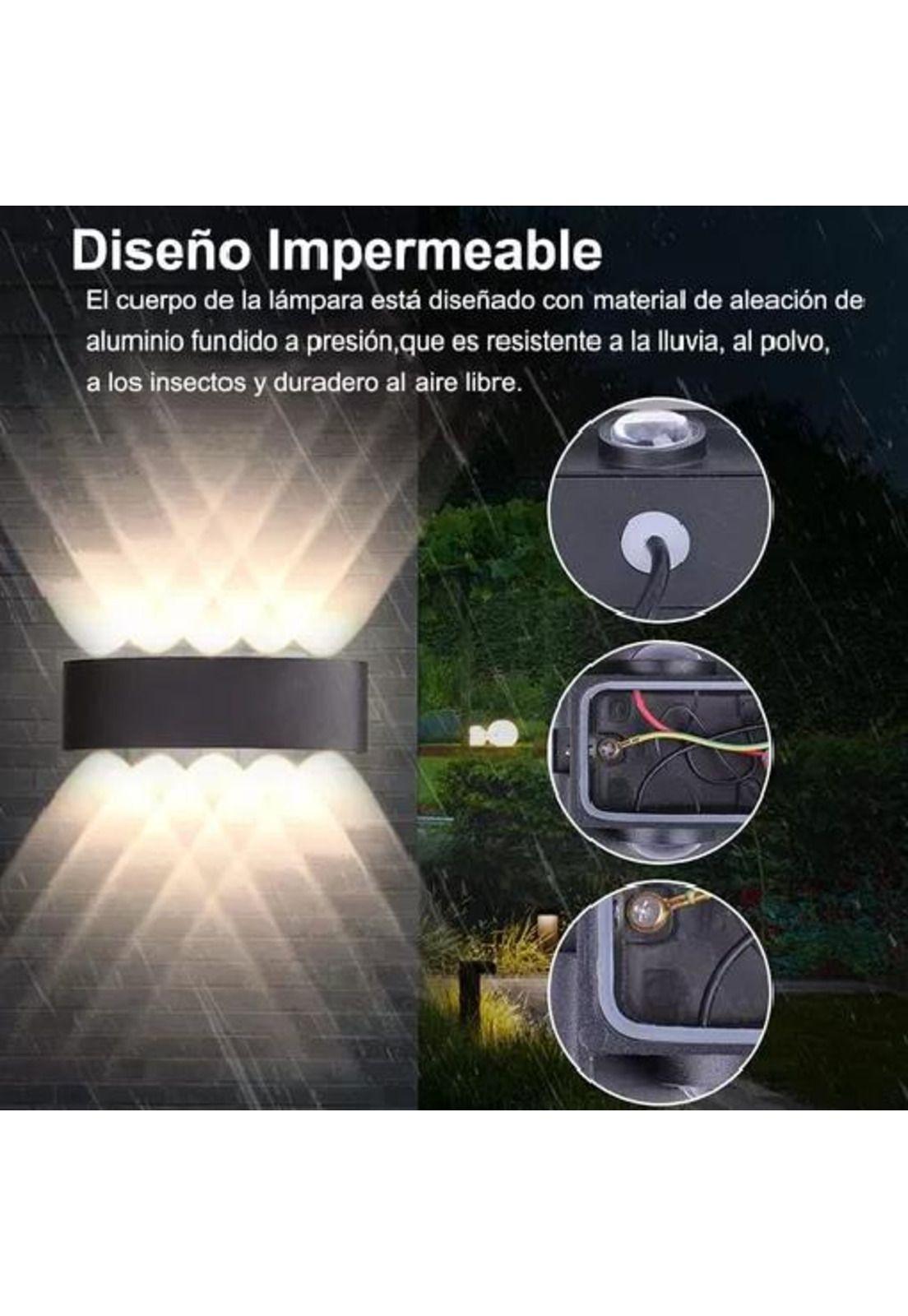 Lámpara pared led arqueada moderna con focos flotantes negro-4
