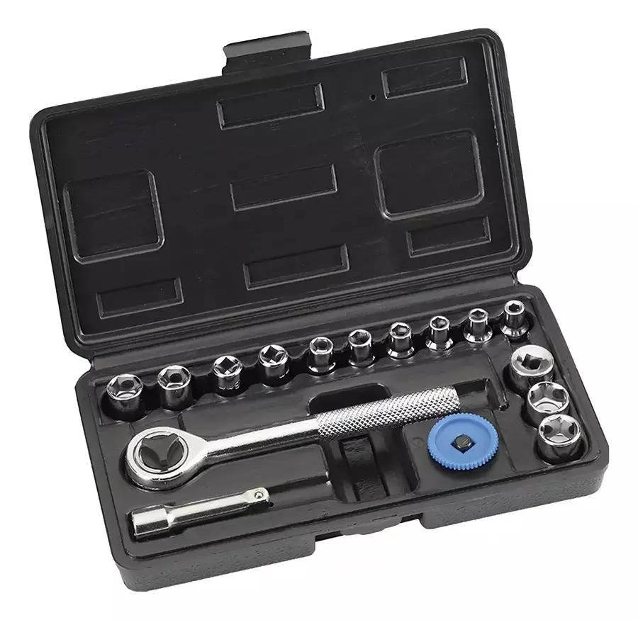 Set Kit Juego De Dados Cuadrante 1/4 16 Piezas Kwb 371990 Color Unico Color-0