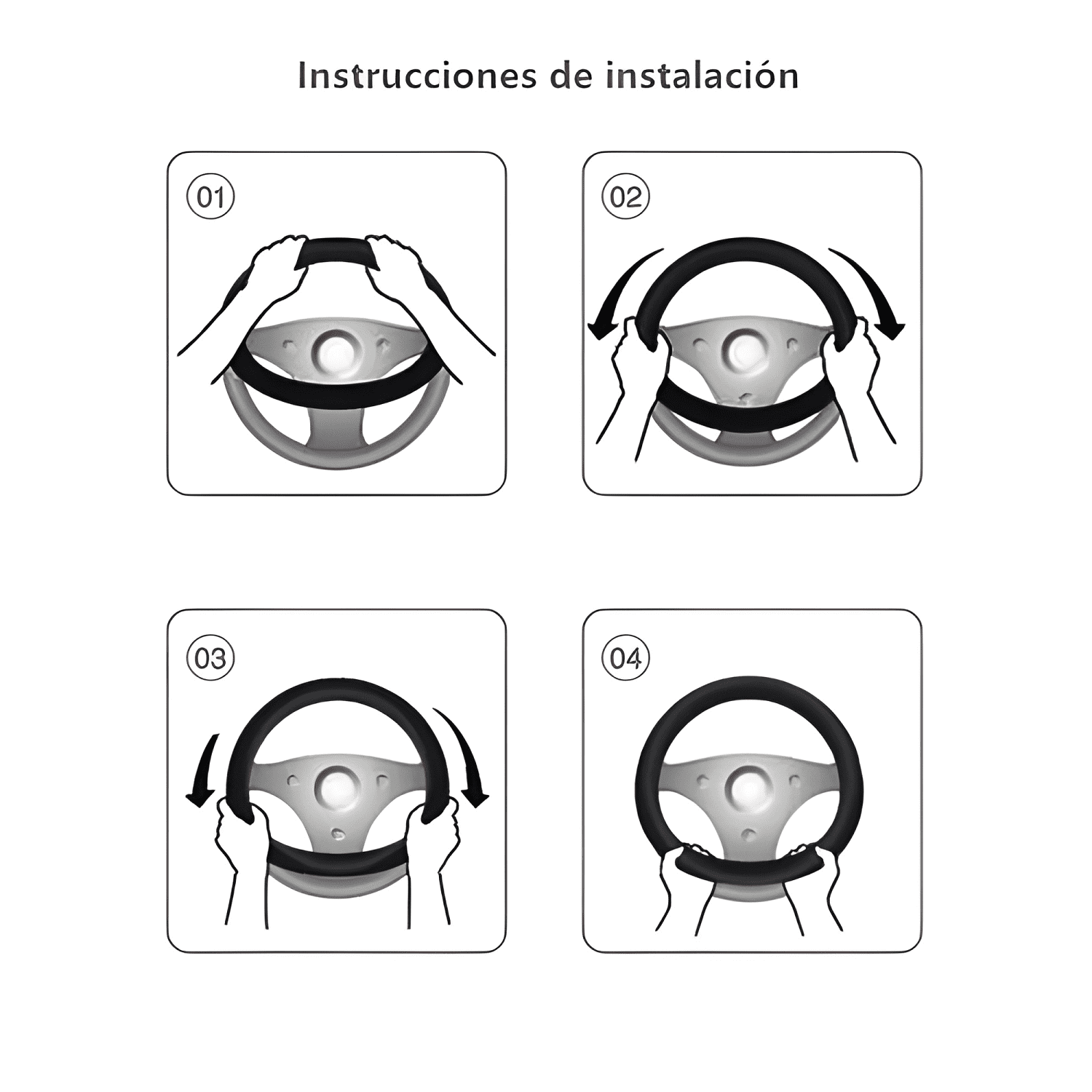 Funda de Volante de Fibra de Carbono de 38 Cm con Forma Mini-3