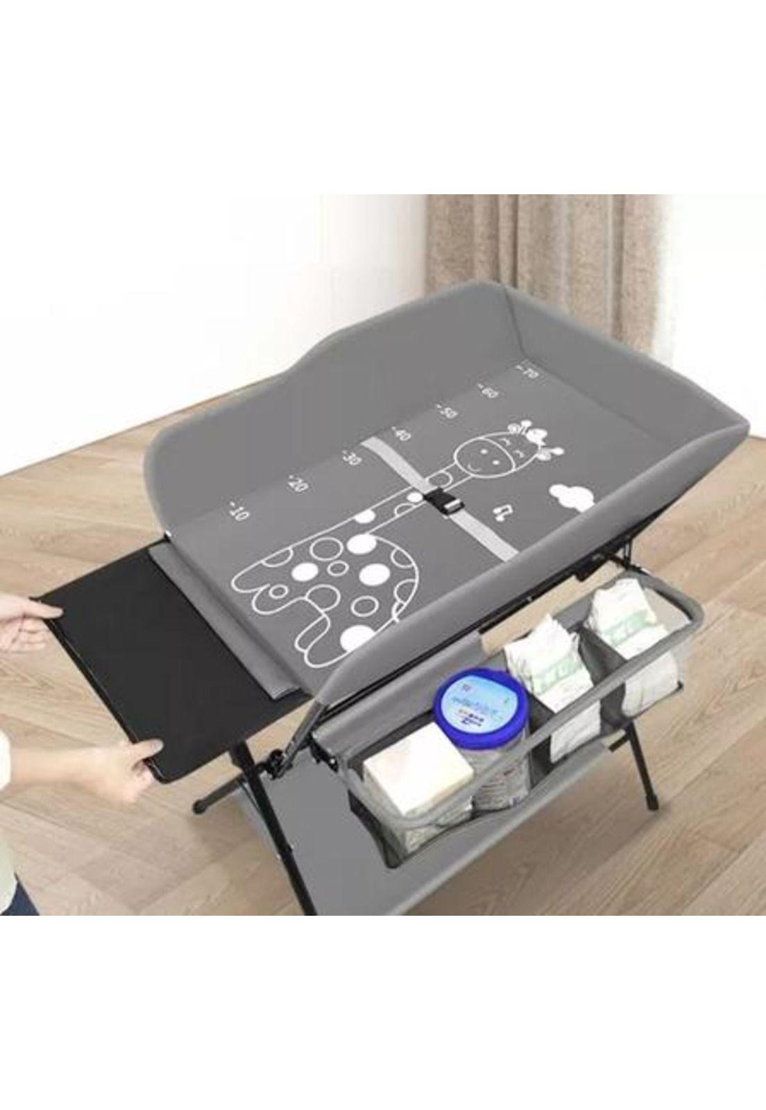 Cambiador mudador de pañales para bebé horizontal baño público, gris-5