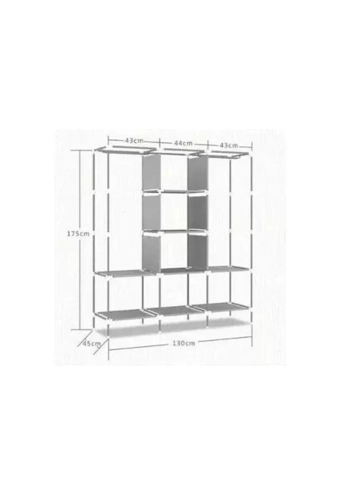 Armario closet ropero armable grande gris-2