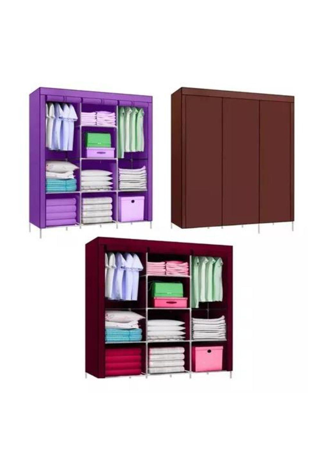 Armario closet ropero armable grande gris-5